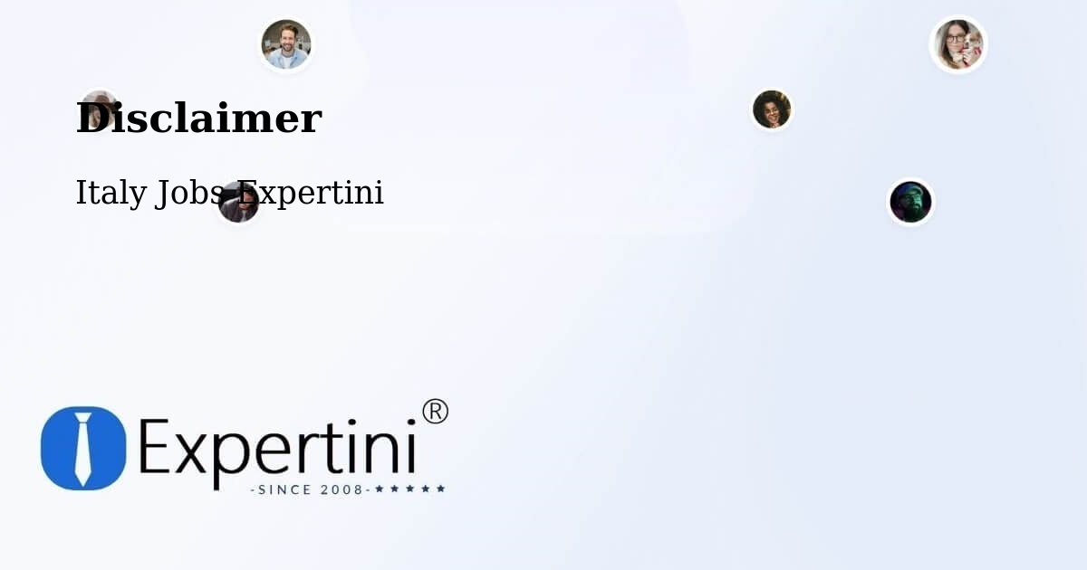 Disclaimer – Thiene - Italy Jobs Expertini